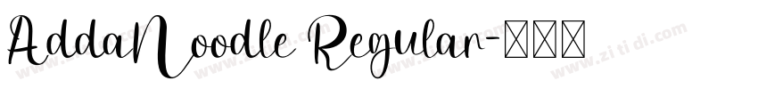 AddaNoodle Regular字体转换